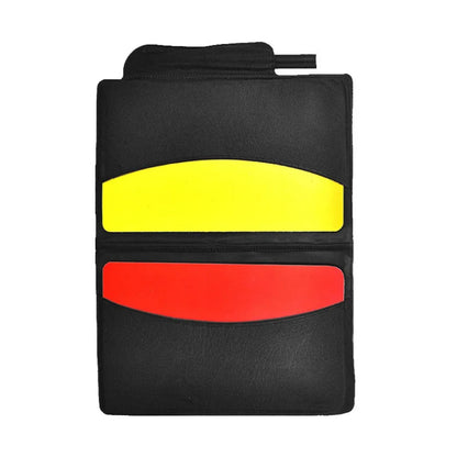 Professional Soccer Referee Red Yellow Card Set Lightweight PU+PVC Wallet Notebook For Football Officials Game Essentials