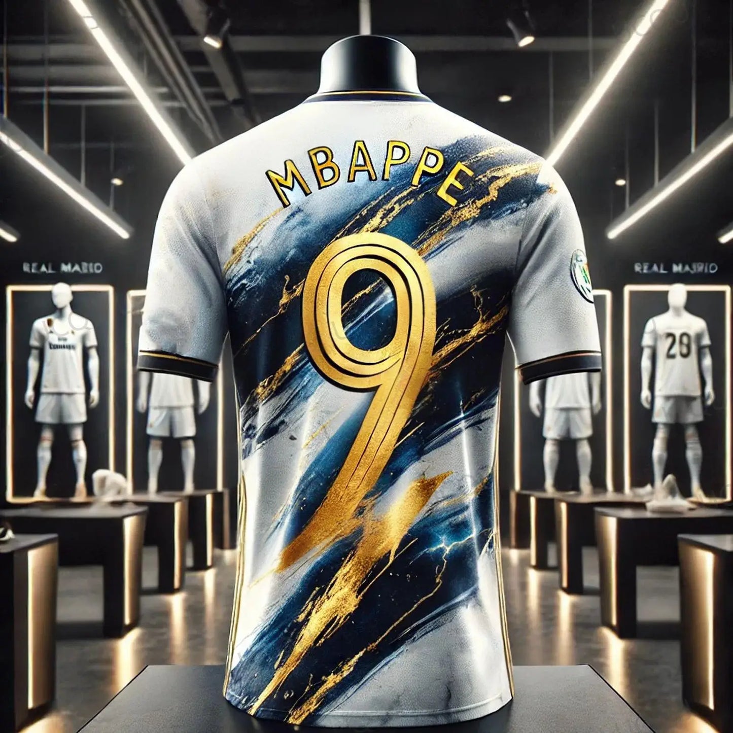 Football short-sleeved T-shirt and crew neck comfortable sports top training and fitness gift No. 9 jersey football  soccer unif