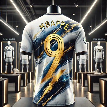 Football short-sleeved T-shirt and crew neck comfortable sports top training and fitness gift No. 9 jersey football  soccer unif