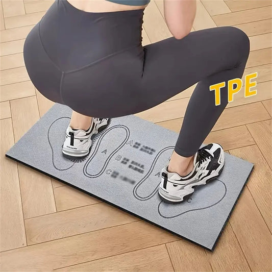 80*35CM Squat Step Position Guide Mat Multipurpose Work Out Mat Leg Muscle Targeting Training Hip Muscle Mat for Yoga Pilates