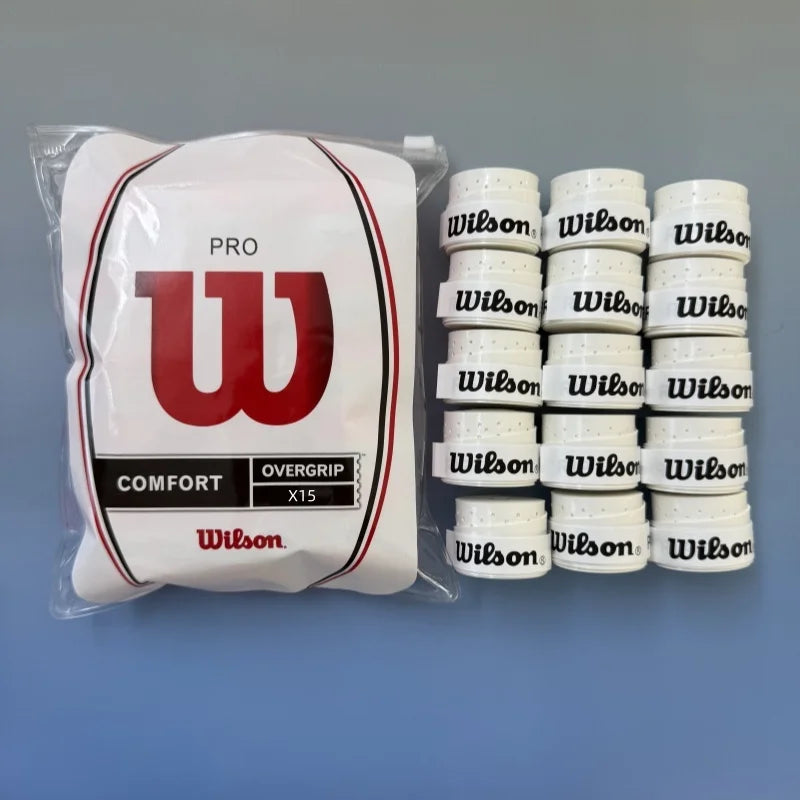 15/30PCS Original wilso Overgrip Anti Slip Tennis Racket Sweatband Grips Padel Shock Absorption Grip Tape Training Accessories