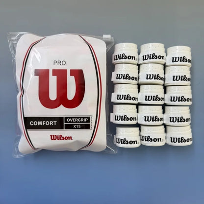15/30PCS Original wilso Overgrip Anti Slip Tennis Racket Sweatband Grips Padel Shock Absorption Grip Tape Training Accessories