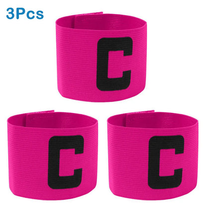 Football Armband Soccers Balls Match C Word Armband Team Leader Bands Group Nylon Adjustable For Soccer Sports Accessories  ﻿