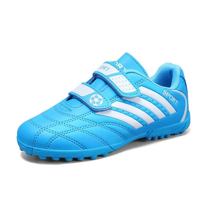 Children's Hook Loop Fastener Football Shoes Outdoor Grass Training Football Shoes Professional Anti Slip Lightweight Sneaker