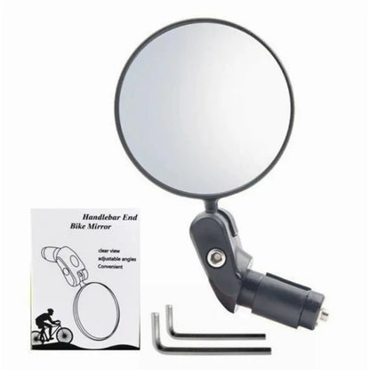 360 Degree Adjustable MTB Rearview Mirror Flat Bicycle Handlebar Mirror for Electric Bike Cycling Safety Accessories