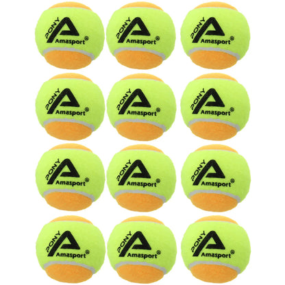AMASPORT Kid Tennis Balls 25%/50%75% Slower Soft Pressure-Decompression Tennis Balls for Children Aged 5-12 Years