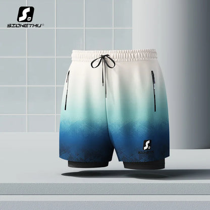 New Swimming Trunks Men's Anti-embarrassment Adult Quick-drying Swimsuits Large-sized Quick-drying Hot Spring Swimming Sets