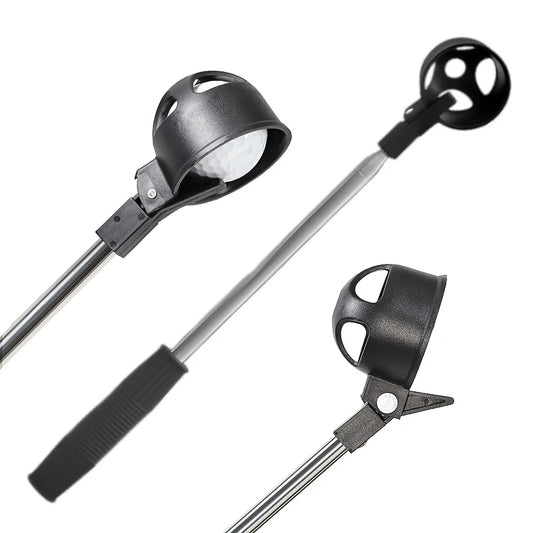 Golf Ball Retriever For Water Telescopic Portable Golf Ball Picker Steel Golf Ball Pick Up Grabber With Automatic Locking Scoop
