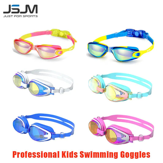 JSJM Professional Kids Swimming Goggles Anti-Fog UV Protection Waterproof Silicone Swim Glasses for Boys Girls Swim Eyewear Gift