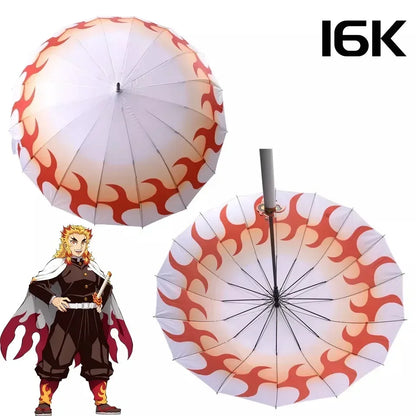 Anime Demon Slayer Sword Umbrella Kimetsu No Yaiba Long UV Blocking Parasol Tanjirou Samurai Sabre Real Japanses Katana Umbrella