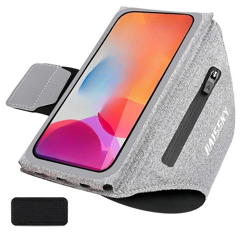 HAISSKY Stereoscopic Running Bags For iPhone 16 Pro Max 16 Plus 16E Men Women Zipper Earphone Pocket Outdoor Sports Armband Bags
