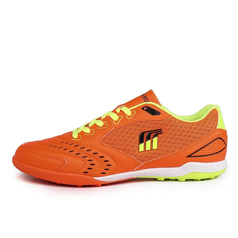 Men Indoor Turf Football Kids Training Lace Up Size 36-45 Soccer Sneakers Training Football Sneakers Flat Football Shoes