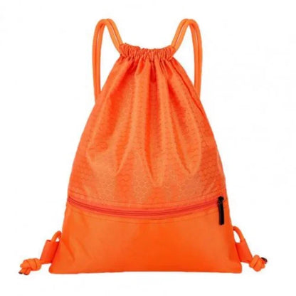Outdoor Sport Gym Drawstring Bag Thick Rope Basketball Soccer Large Capacity Nylon Waterproof Zipper Backpack Fitness Men Pocket