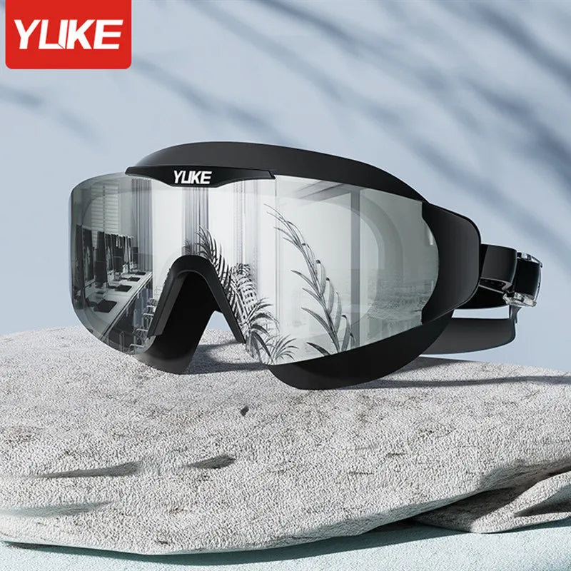 Big Frame Professional HD Anti-fog Silicone Swimming Goggles Adults With Earplugs Swim Glasses Men Women Goggles