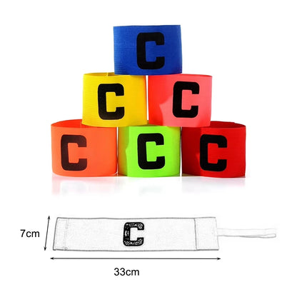 Football Armband Soccers Balls Match C Word Armband Team Leader Bands Group Nylon Adjustable For Soccer Sports Accessories  ﻿