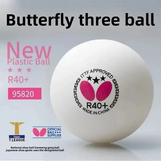 Three Star Butterfly Table Tennis BallNew MaterialCompetition GradPing Pong Ball for Training and Matches