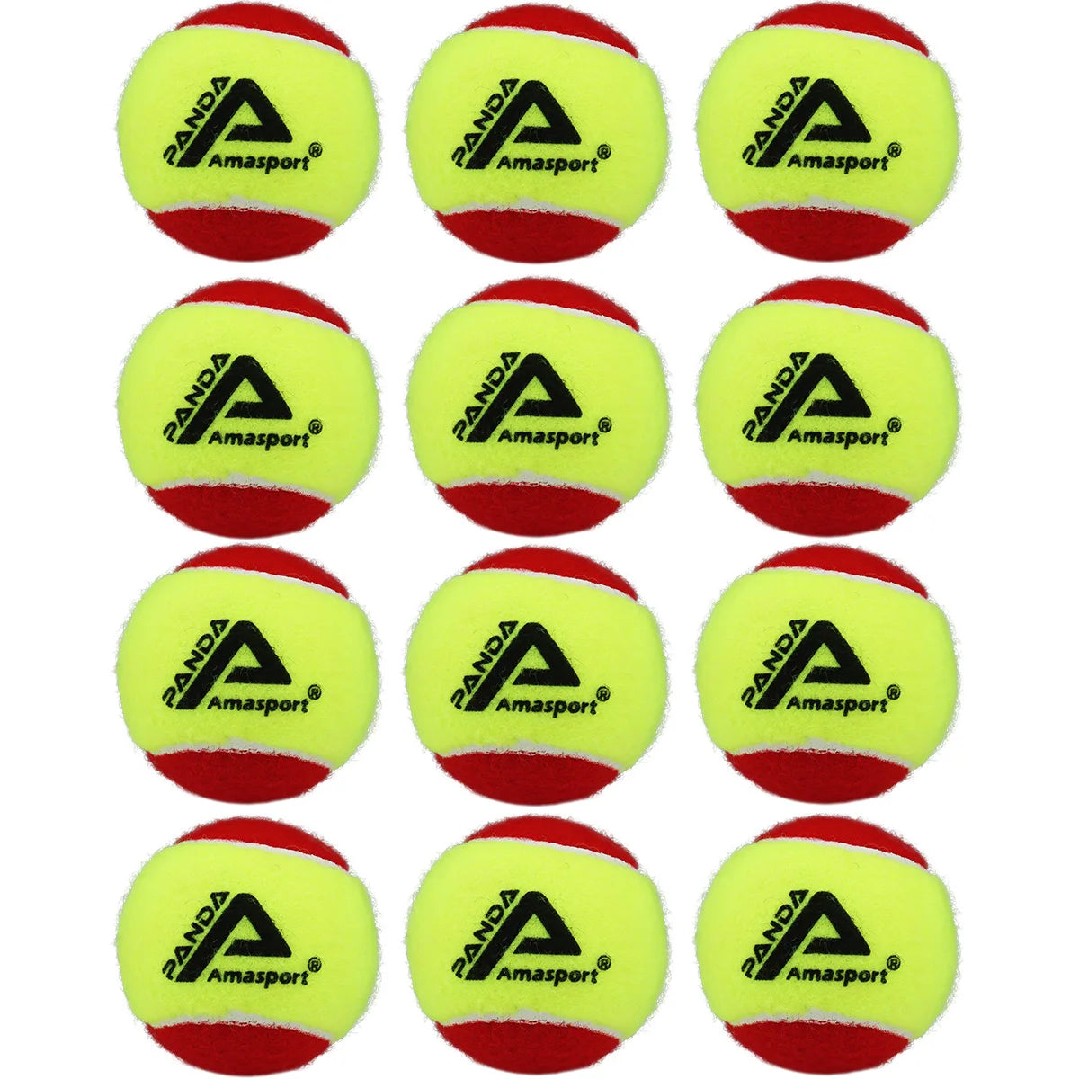 AMASPORT Kid Tennis Balls 25%/50%75% Slower Soft Pressure-Decompression Tennis Balls for Children Aged 5-12 Years