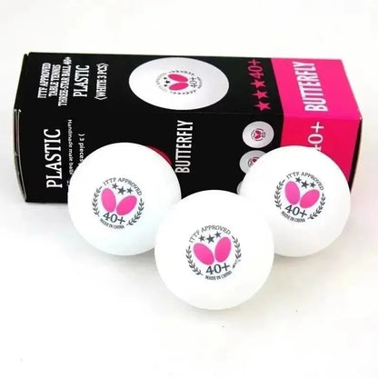 Three Star Butterfly Table Tennis BallNew MaterialCompetition GradPing Pong Ball for Training and Matches