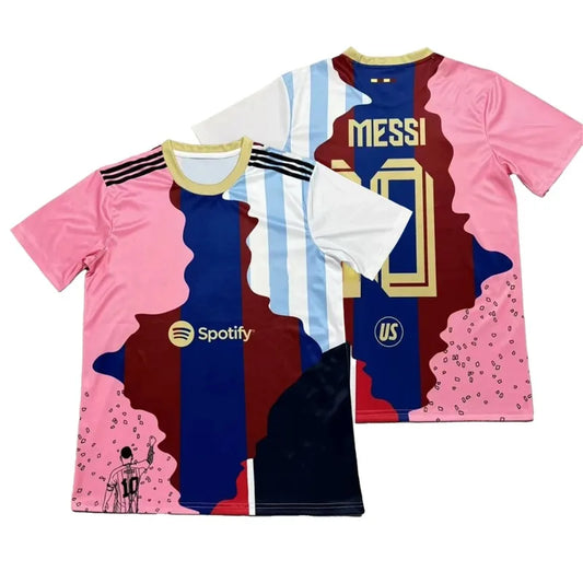 Messi - Men's Special Short Sleeved Football T-shirt, Football Training Uniform, Breathable Printed Trendy T-shirt