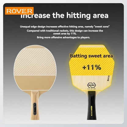 Hexagon Table Tennis Bat Base Plate Larger Hitting Area Pure Wood Blade Professional Paddle for Tranning Offensive Ping Pong
