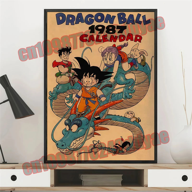 Japanese Anime Dragon Ball Retro Poster, Vegeta, Goku, Frisa, Piccolo, Canvas Paint, Printing Wall Art, Children's Gifts