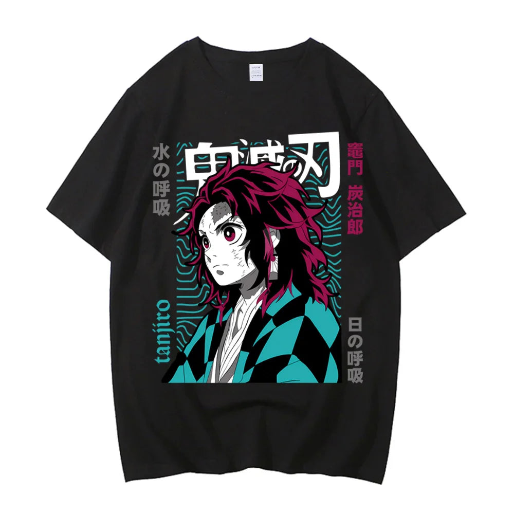 Movie Demon Slayer Infinity Castle T Shirt Men High Quality Cotton Anime Graphic Tees Tops Clothing Harajuku Casual T-shirt