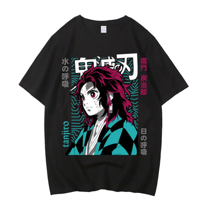 Movie Demon Slayer Infinity Castle T Shirt Men High Quality Cotton Anime Graphic Tees Tops Clothing Harajuku Casual T-shirt