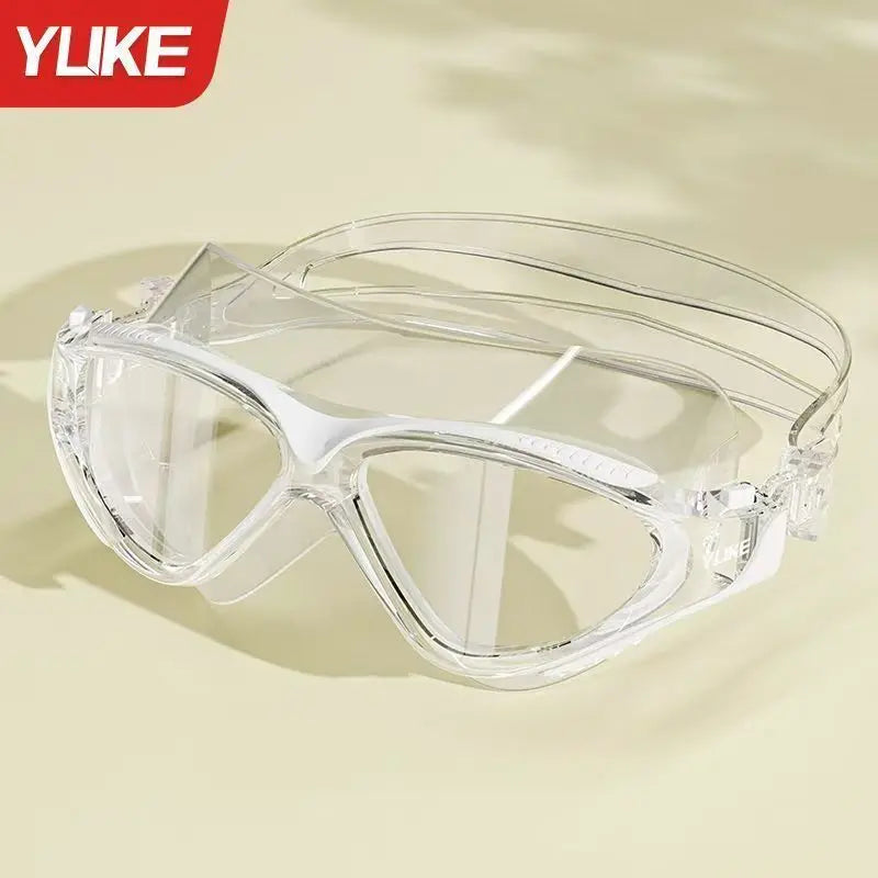 Big Frame Professional HD Anti-fog Silicone Swimming Goggles Adults With Earplugs Swim Glasses Men Women Goggles