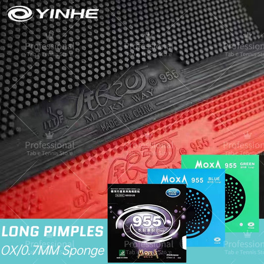 YINHE 955 Table Tennis Rubber Long Pimples Anti-spin Ping Pong Rubber Sheet 955 OX/0.7mm Sponge Professional Long Pimples Rubber