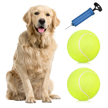 9.5 Inch Oversize Giant Tennis Balls Inflatable Tennis Ball Dog Toy Balls For Signature Children Adult Pets Dogs Cats Fun