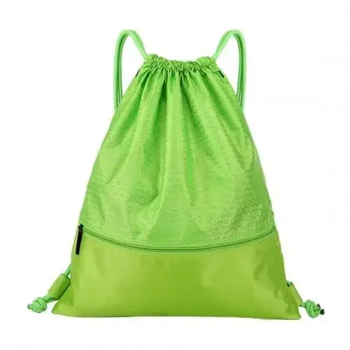 Outdoor Sport Gym Drawstring Bag Thick Rope Basketball Soccer Large Capacity Nylon Waterproof Zipper Backpack Fitness Men Pocket