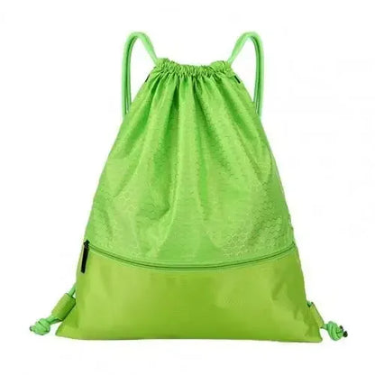 Outdoor Sport Gym Drawstring Bag Thick Rope Basketball Soccer Large Capacity Nylon Waterproof Zipper Backpack Fitness Men Pocket