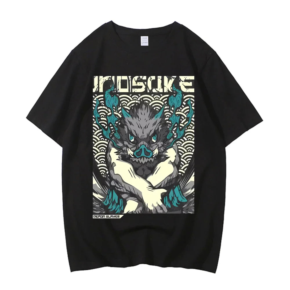 Movie Demon Slayer Infinity Castle T Shirt Men High Quality Cotton Anime Graphic Tees Tops Clothing Harajuku Casual T-shirt