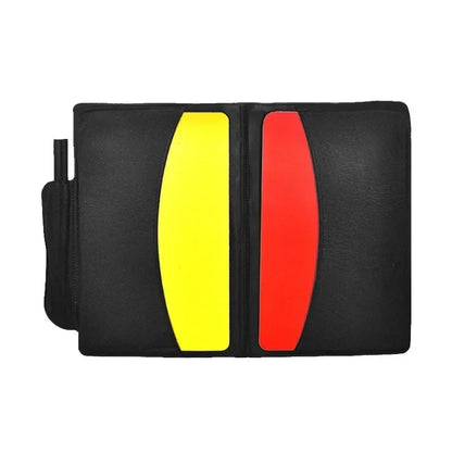 Football Soccer Referee Card Set Warning Referee Board Red and Yellow Cards Wallet Score Sheets Notebook Judge Accessories