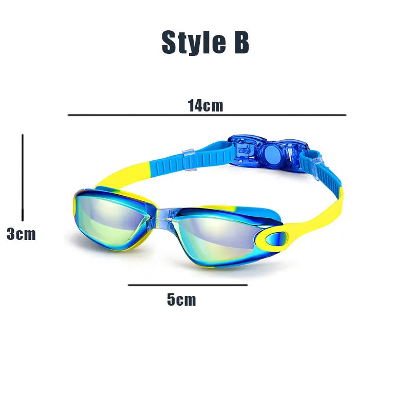 JSJM Professional Kids Swimming Goggles Anti-Fog UV Protection Waterproof Silicone Swim Glasses for Boys Girls Swim Eyewear Gift