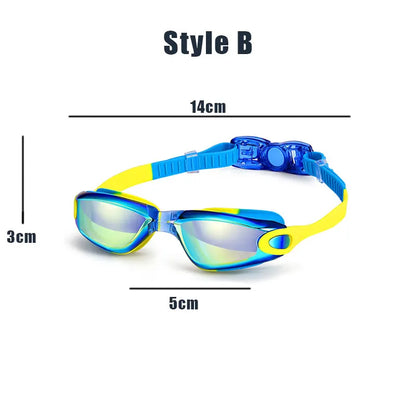 JSJM Professional Kids Swimming Goggles Anti-Fog UV Protection Waterproof Silicone Swim Glasses for Boys Girls Swim Eyewear Gift
