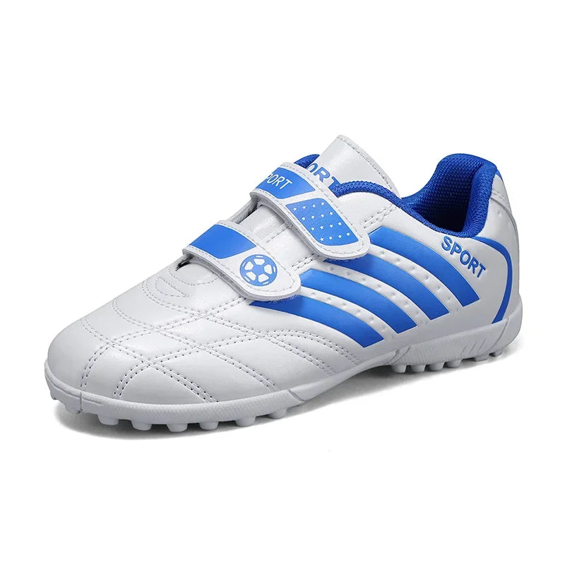 Children's Hook Loop Fastener Football Shoes Outdoor Grass Training Football Shoes Professional Anti Slip Lightweight Sneaker