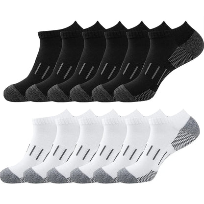 12 Pairs/Lot Men Sport Socks Breathable Outdoor Running buffer thickenBasketball Socks Cotton Training Short Tube Socks For Men