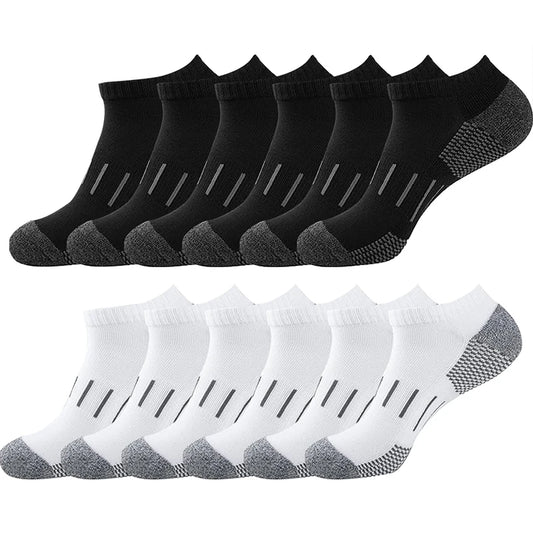 12 Pairs/Lot Men Sport Socks Breathable Outdoor Running buffer thickenBasketball Socks Cotton Training Short Tube Socks For Men