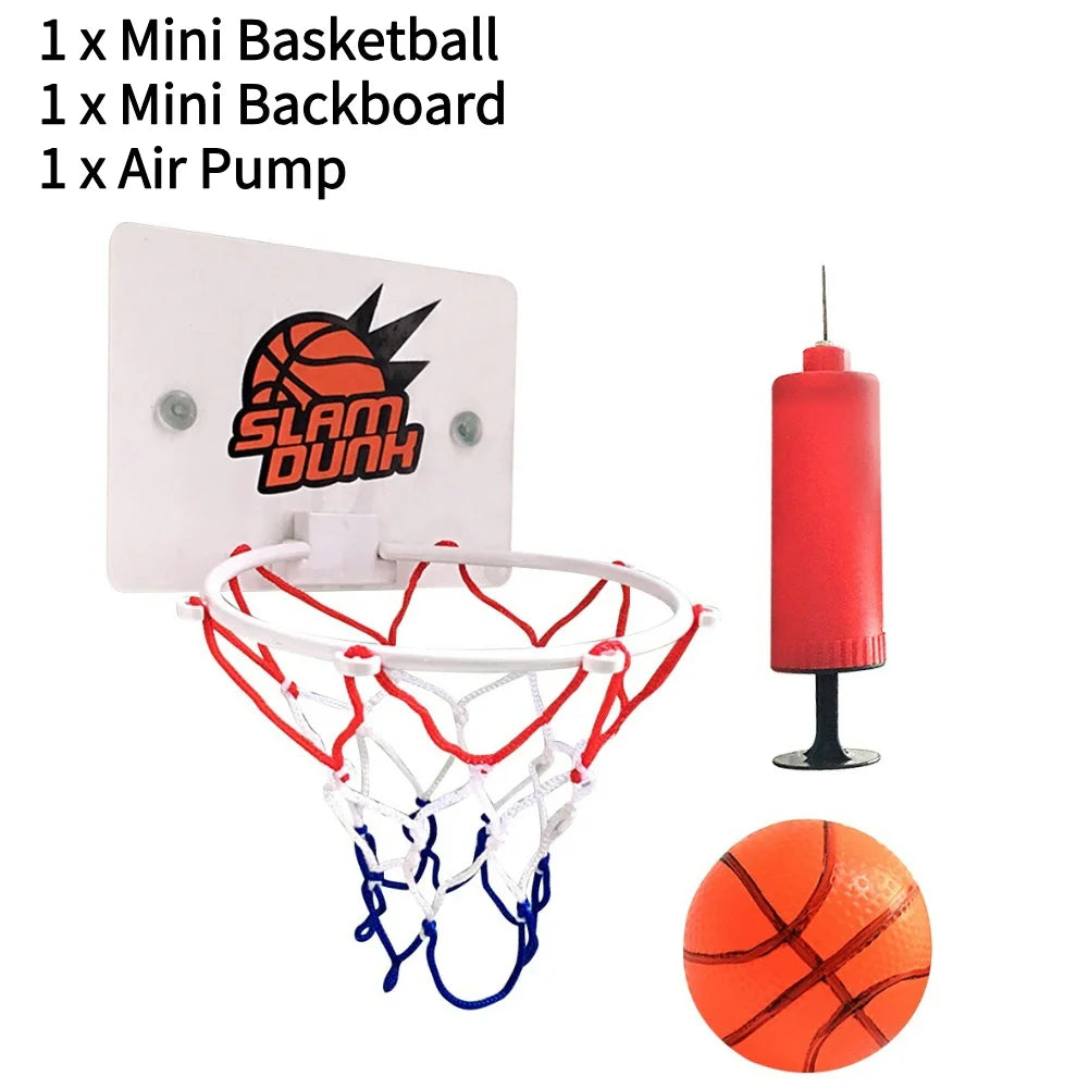 Suction Cup Basketball Hoop with 2 Balls Indoor Basketball Hoop Practice Basketball Hoop for Home Living Room