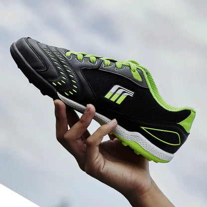 Men Indoor Turf Football Kids Training Lace Up Size 36-45 Soccer Sneakers Training Football Sneakers Flat Football Shoes