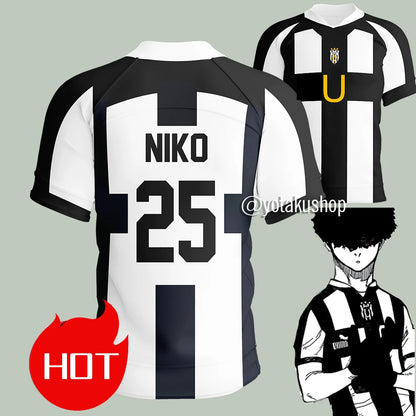 2025 Blue Lock Ubers Jersey Soccer V-neck T Shirts Cosplay Uniforms Barou Aiku Lorenzo T Shirt Unisex Uber Street Wear Tops