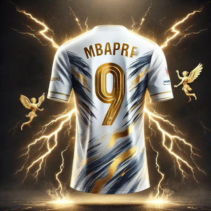 Football short-sleeved T-shirt and crew neck comfortable sports top training and fitness gift No. 9 jersey football  soccer unif