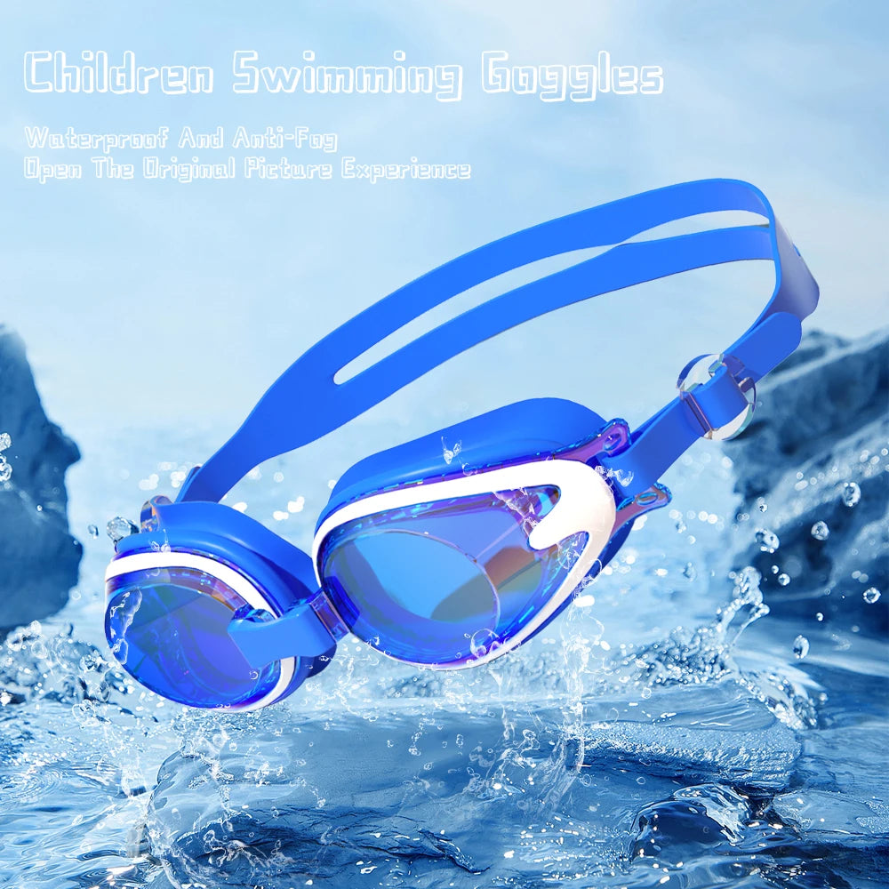 JSJM Professional Kids Swimming Goggles Anti-Fog UV Protection Waterproof Silicone Swim Glasses for Boys Girls Swim Eyewear Gift