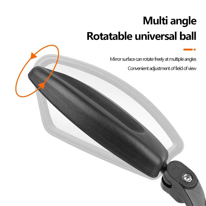 Stainless Steel Bike Handlebar HD Bicycle Rearview Mirror  360 Rotation Wide Range Rearview Mirror Adjustable Angle Reflector
