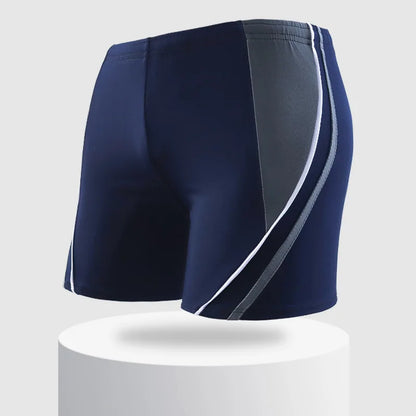 Men Elastic Swimming Trunk Swimwear Striped Beach Swim Sport Short Briefs Surfing Summer Swimsuit Boxer Shorts Bathing Suit