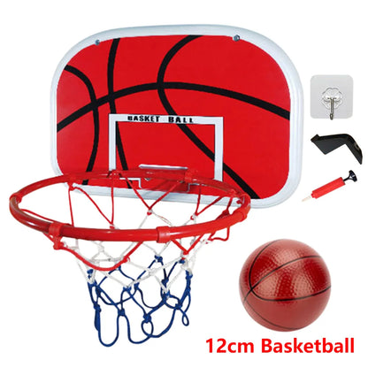 Mini Basketball Hoop Set Portable Basketball Hoop with Ball and Inflatable Pump Basketball Set Indoor Outdoor Play for Kids