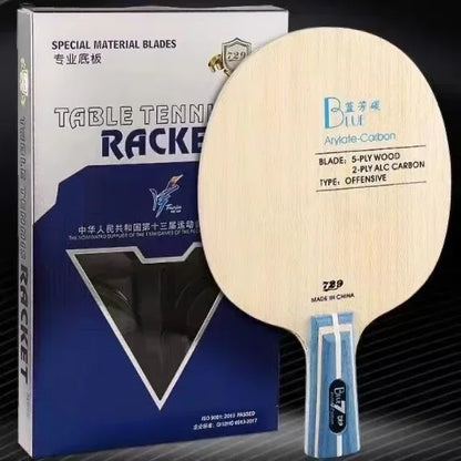 729 Blue ALC Carbon Table Tennis Blade Professional Offensive Ping Pong Blade 5+2 External ALC for Quick Attack with Loop