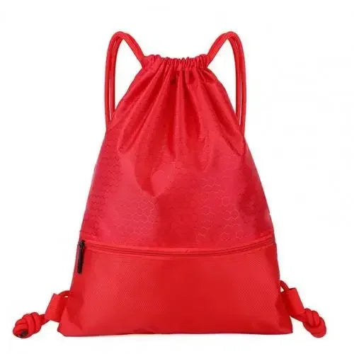 Outdoor Sport Gym Drawstring Bag Thick Rope Basketball Soccer Large Capacity Nylon Waterproof Zipper Backpack Fitness Men Pocket