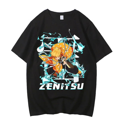 Movie Demon Slayer Infinity Castle T Shirt Men High Quality Cotton Anime Graphic Tees Tops Clothing Harajuku Casual T-shirt